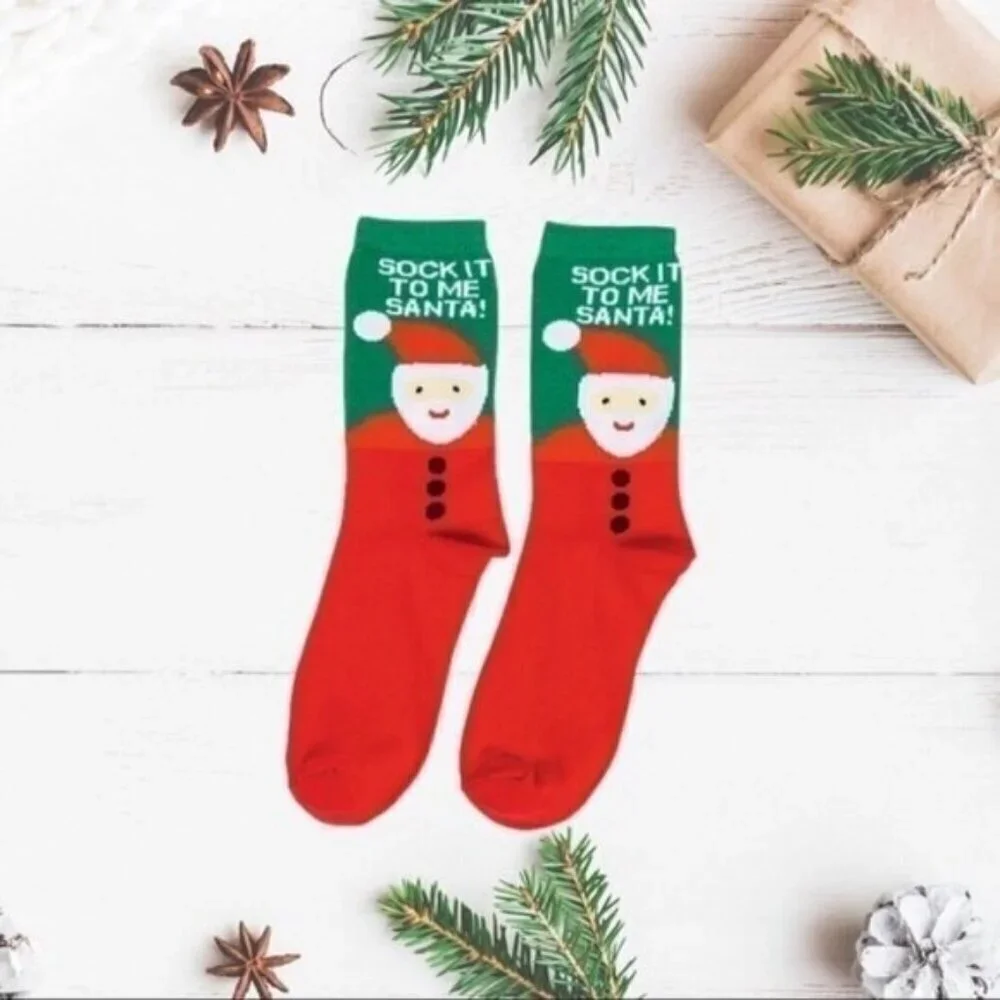 Kids Christmas Socks - Sock It To Me Santa!